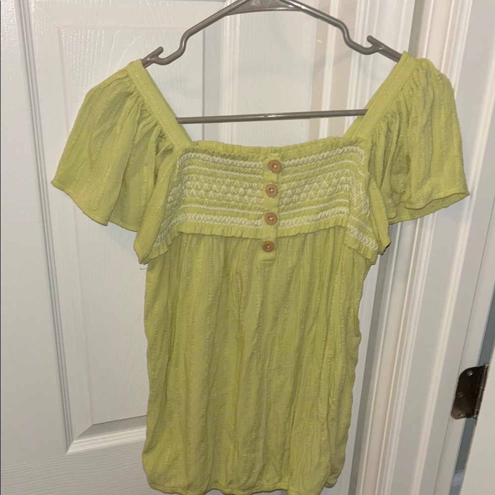 Maurice’s bright Yellow/Green Women's Blouse